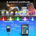 LD DARKEAGLE RGB LED Rock Lights with Remote
