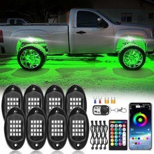 ZONECONA RGB LED Rock Lights Kit with Remote