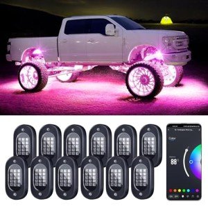 Multicolor LED Rock Lights for Trucks - 12 Pods