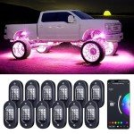 Multicolor LED Rock Lights for Trucks - 12 Pods