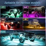 ZONECONA RGB LED Rock Lights Kit with Remote
