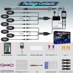 ZONECONA RGB LED Rock Lights Kit with Remote