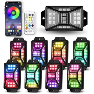 Multi-Color LED Rock Lights Kit with Control