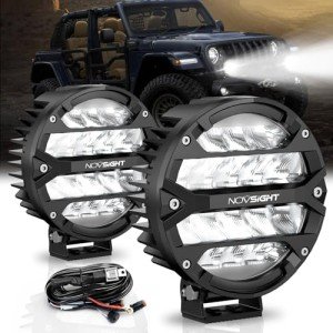 NOVSIGHT 7-Inch 360W Round LED Pod Lights