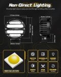 NOVSIGHT 7-Inch 360W Round LED Pod Lights