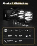 NOVSIGHT 7-Inch 360W Round LED Pod Lights