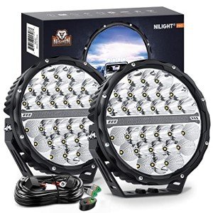 Nilight 9" Round LED Offroad Lights - 2 Pack