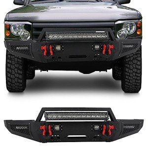 FINDAUTO Heavy Duty Steel Front Bumper for Land Rover