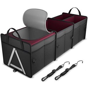 Heavy Duty Car Trunk Organizer with Cooler Bag