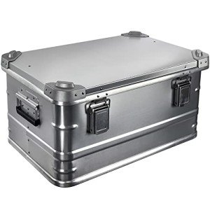 Aluminum Storage Trunk & Chest - Silver Medium