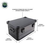 Overland Vehicle Aluminum Box 53Qt - Black