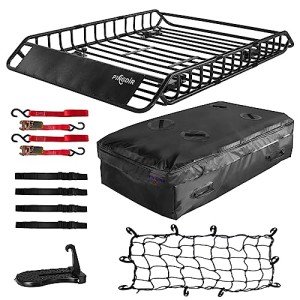PINGDIR Universal Rooftop Rack Cargo Basket