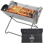 Compact Stainless Steel Camping Fire Pit 13.6