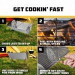 Compact Stainless Steel Camping Fire Pit 13.6