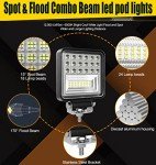 10PCS 4" Waterproof LED Light Pods for Off-Road