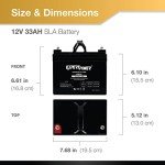 33Ah 12V Deep Cycle Battery for 4WD Upgrades