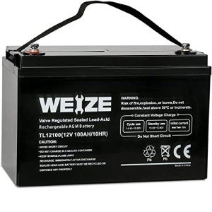 Weize 12V 100Ah Deep Cycle AGM Battery