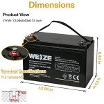 Weize 12V 100Ah Deep Cycle AGM Battery
