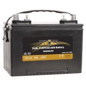 Weize 34M Dual Purpose AGM Battery 12V 55AH