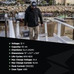 Lightweight 12V 50Ah Deep Cycle AGM Battery