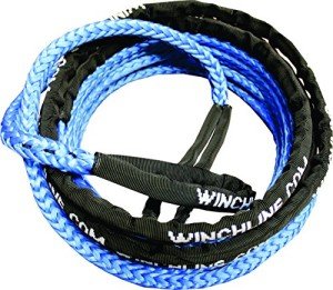 50' Blue Synthetic Winch Rope Extension, 3/8