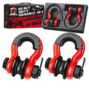 AMBULL Heavy Duty Snatch Block and Shackle Set