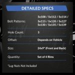 Road Force RF22 24" Silver Machined Rims