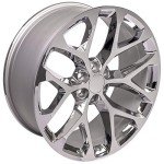 24" Chrome Snowflake Wheels & Tires Set of 4