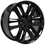 22" Gloss Black Wheels & Tires for Ford F-150