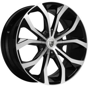 Lexani Lust 20" Black Machined Wheels - Set of 4
