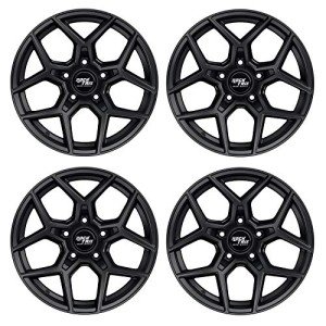 RT105 17" Matte Black Wheels for Jeep Wrangler