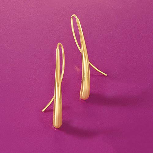 Yellow Gold Long Teardrop Earrings by Ross-Simons
