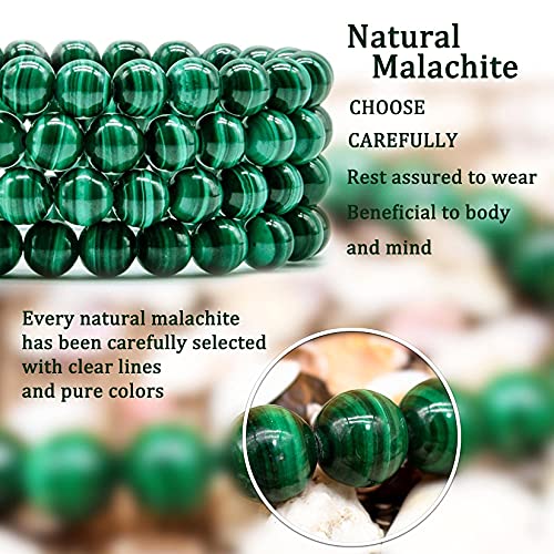 Handmade Adjustable Malachite Gemstone Bracelet