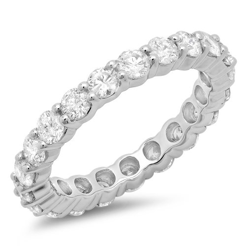 White Gold 2.50 Carat Diamond Eternity Wedding Band