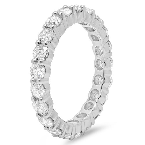 White Gold 2.50 Carat Diamond Eternity Wedding Band