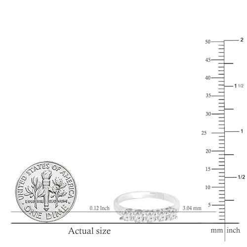 3.6mm Round White Diamond 5 Stone Wedding Band