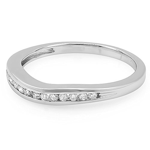 White Gold 1/5 CT Diamond Wedding Band