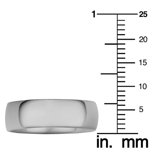 14k White Gold Comfort Fit Wedding Band - Size 7