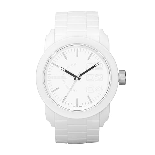 White Diesel Double Down Silicone Men's Watch DZ1436