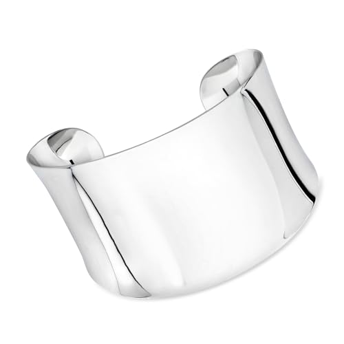 Ross-Simons Sterling Silver Wide Polished Cuff Bracelet. 8 inches