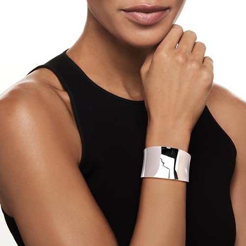 Ross-Simons Sterling Silver Wide Polished Cuff Bracelet. 8 inches