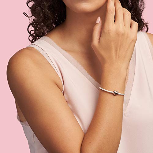 PANDORA Silver W Rose Heart Clasp