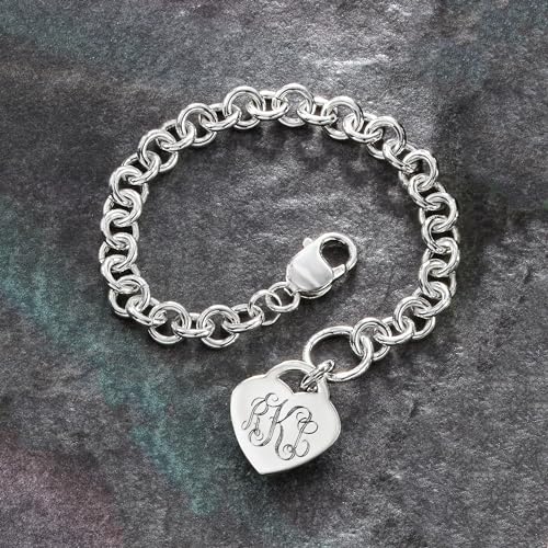 Ross-Simons Plain - Sterling Silver Heart Charm Bracelet. 7 inches