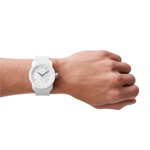 White Diesel Double Down Silicone Men's Watch DZ1436