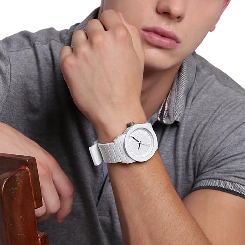 White Diesel Double Down Silicone Men's Watch DZ1436