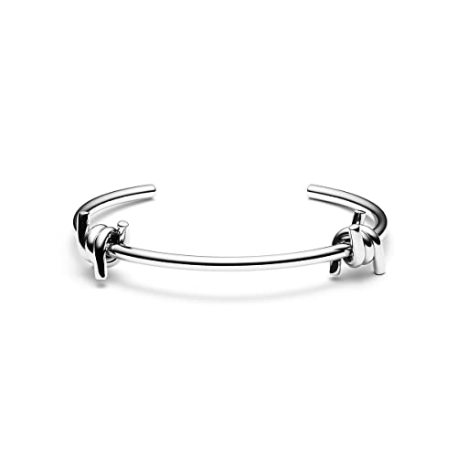 MVMT Women's Double Barbed Cuff Silver Bracelet | 175 mm