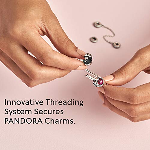 Pandora Moments Sterling Silver Ball Clasp Bangle for Women - Compatible Moments Charms - Bangle Charm Bracelet - 7.5" - With Gift Box