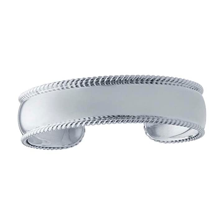 DragonWeave Jewelry Rope Edge Cuff Bracelet in Sterling Silver