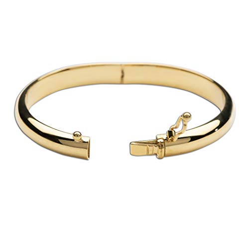 14K Gold-Plated Classic Adult Bangle Bracelet for Teens or Women (Adult-Small)