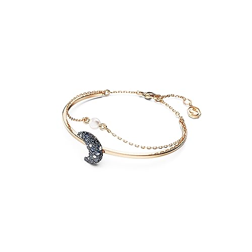 SWAROVSKI Luna bangle, Moon, Multicolored, Rose gold-tone Finished